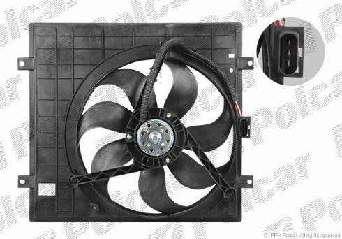 Polcar 952523W3 - Fan, radiator autospares.lv