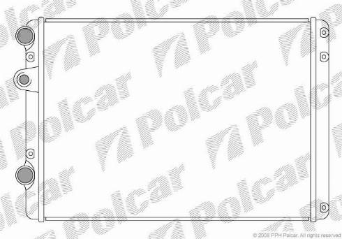 Polcar 9528081X - Radiator, engine cooling autospares.lv