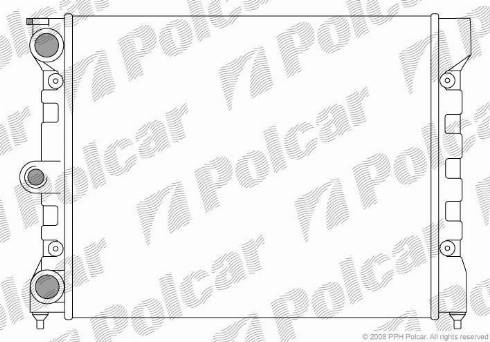 Polcar 952208-2 - Radiator, engine cooling autospares.lv