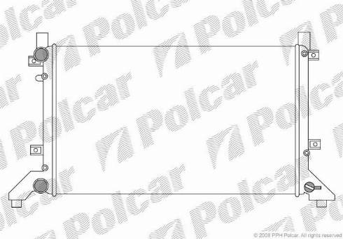 Polcar 9571081X - Radiator, engine cooling autospares.lv