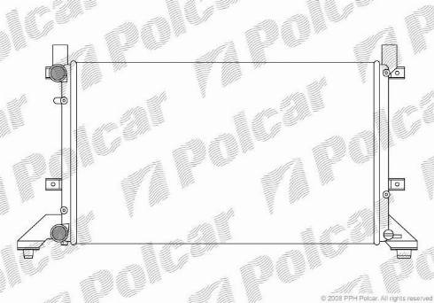 Polcar 9571082X - Radiator, engine cooling autospares.lv