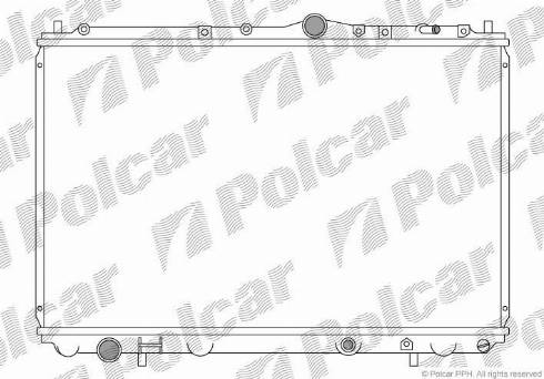 Polcar 9040081K - Radiator, engine cooling autospares.lv