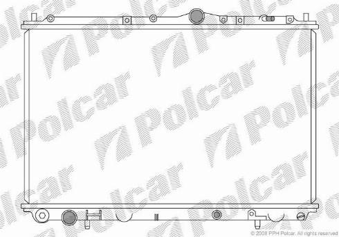 Polcar 904008-1 - Radiator, engine cooling autospares.lv