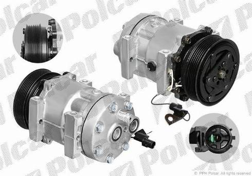 Polcar 9040KS-1 - Compressor, air conditioning autospares.lv