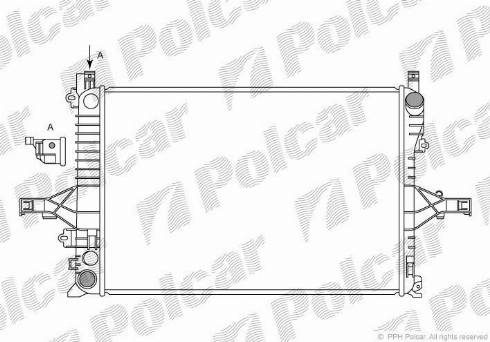 Polcar 908008-1 - Radiator, engine cooling autospares.lv