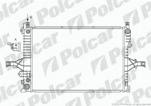 Polcar 908008-3 - Radiator, engine cooling autospares.lv