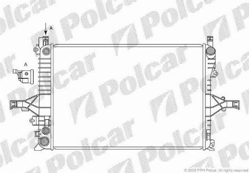 Polcar 908008-2 - Radiator, engine cooling autospares.lv