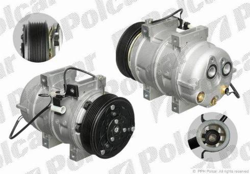 Polcar 9080KS-1 - Compressor, air conditioning autospares.lv