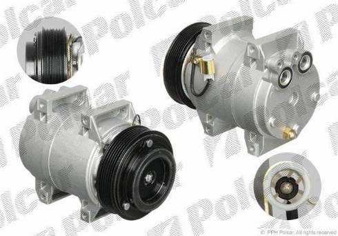 Polcar 9080KS-2 - Compressor, air conditioning autospares.lv