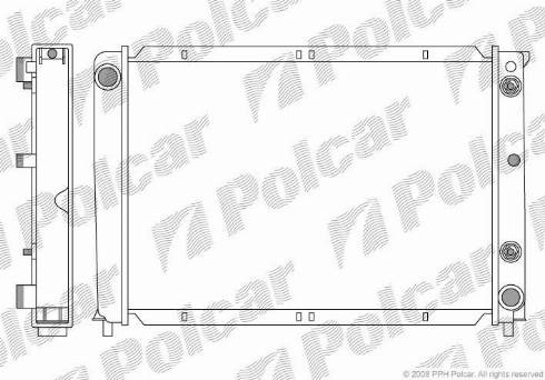 Polcar 903108-5 - Radiator, engine cooling autospares.lv