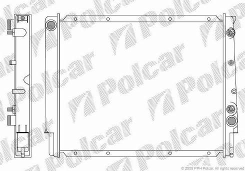 Polcar 903208-4 - Radiator, engine cooling autospares.lv