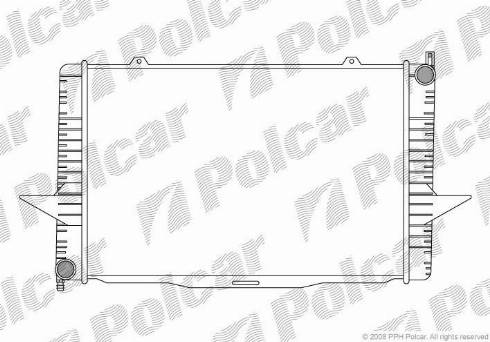 Polcar 907008-1 - Radiator, engine cooling autospares.lv