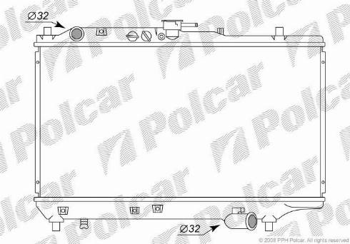 Polcar 450408-1 - Radiator, engine cooling autospares.lv