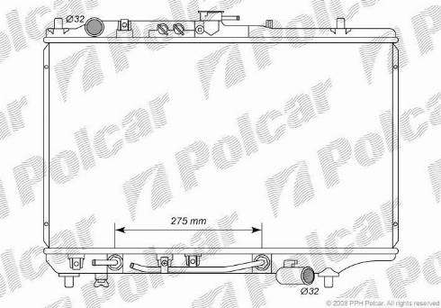 Polcar 450508-3 - Radiator, engine cooling autospares.lv