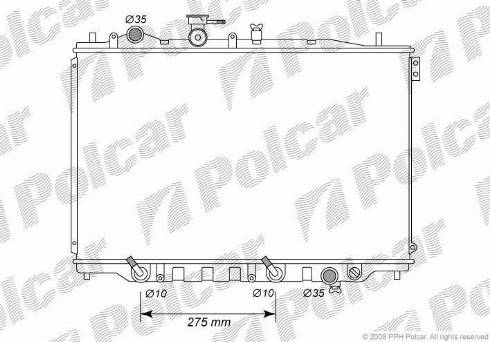 Polcar 451508-4 - Radiator, engine cooling autospares.lv