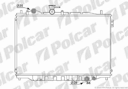 Polcar 4515081K - Radiator, engine cooling autospares.lv