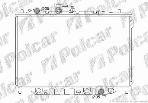 Polcar 451508-1 - Radiator, engine cooling autospares.lv