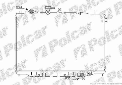 Polcar 451508-3 - Radiator, engine cooling autospares.lv