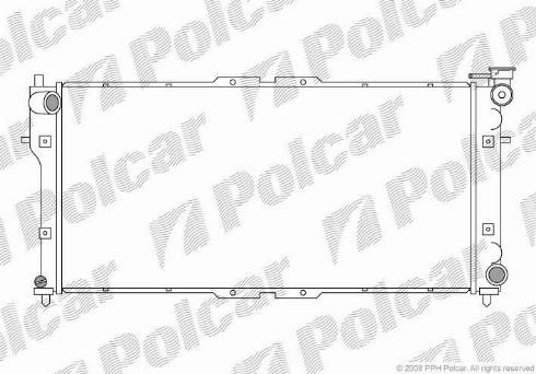 Polcar 451608-1 - Radiator, engine cooling autospares.lv