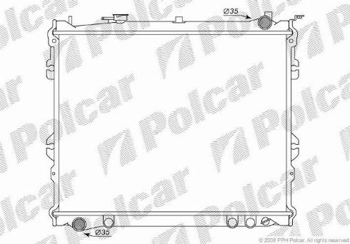 Polcar 4578081K - Radiator, engine cooling autospares.lv