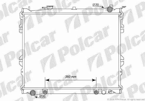 Polcar 4578082K - Radiator, engine cooling autospares.lv