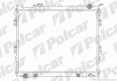 Polcar 457808-2 - Radiator, engine cooling autospares.lv