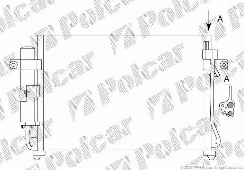 Polcar 4042K8C1 - Condenser, air conditioning autospares.lv