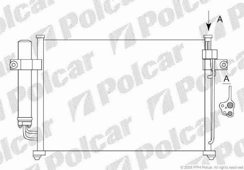 Polcar 4042K8C2 - Condenser, air conditioning autospares.lv