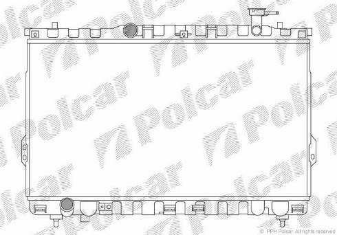 Polcar 4050081X - Radiator, engine cooling autospares.lv