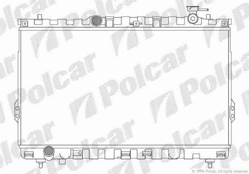 Polcar 405008-1 - Radiator, engine cooling autospares.lv