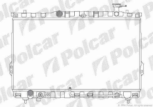 Polcar 4050083X - Radiator, engine cooling autospares.lv