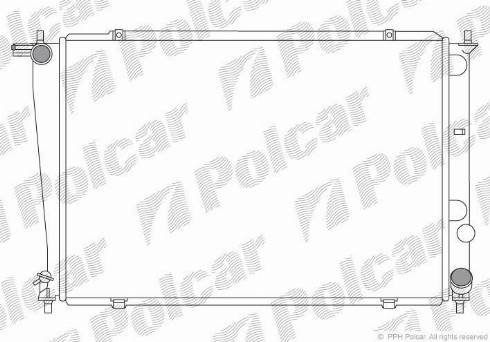 Polcar 4060085X - Radiator, engine cooling autospares.lv