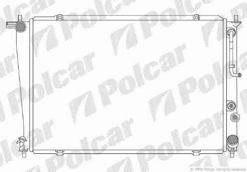 Polcar 4060081X - Radiator, engine cooling autospares.lv