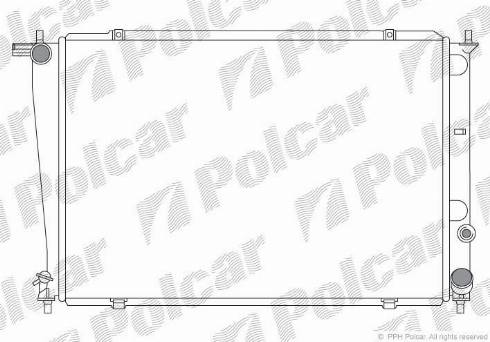 Polcar 4060082X - Radiator, engine cooling autospares.lv