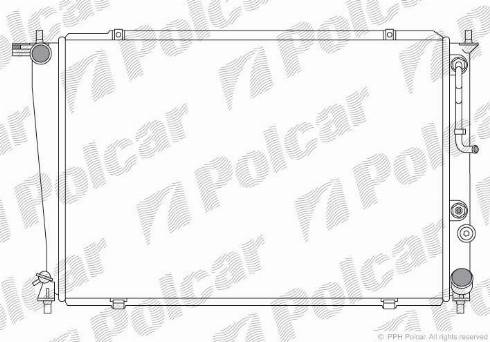 Polcar 406208-2 - Radiator, engine cooling autospares.lv