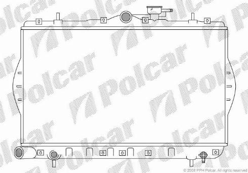 Polcar 4005082X - Radiator, engine cooling autospares.lv