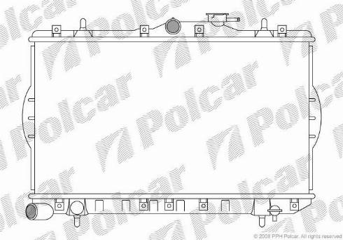 Polcar 400508-2 - Radiator, engine cooling autospares.lv