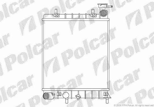 Polcar 4006081X - Radiator, engine cooling autospares.lv