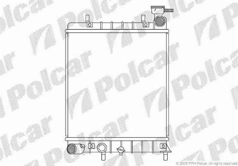 Polcar 400608-1 - Radiator, engine cooling autospares.lv