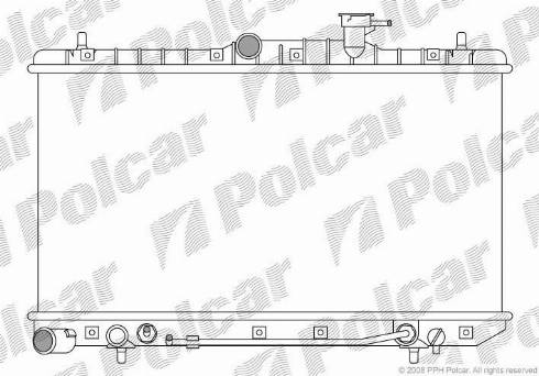 Polcar 4007082K - Radiator, engine cooling autospares.lv