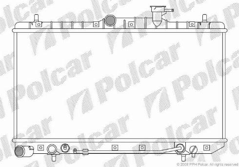 Polcar 400708-2 - Radiator, engine cooling autospares.lv