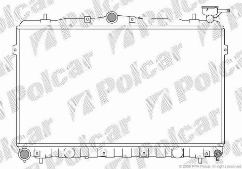 Polcar 4011081X - Radiator, engine cooling autospares.lv