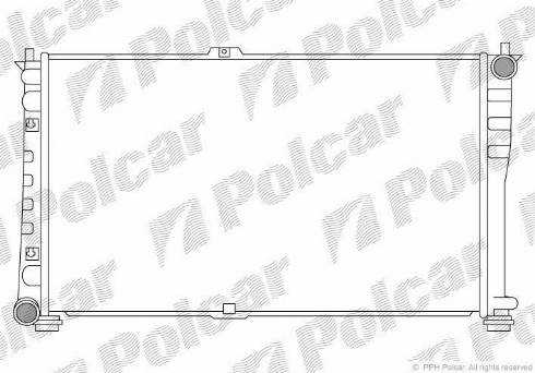 Polcar 4140082X - Radiator, engine cooling autospares.lv