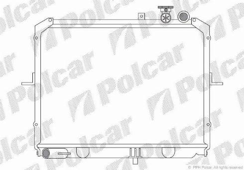 Polcar 415008-X - Radiator, engine cooling autospares.lv