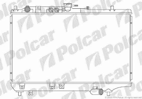 Polcar 411008-1 - Radiator, engine cooling autospares.lv