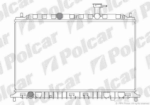 Polcar 4117081X - Radiator, engine cooling autospares.lv