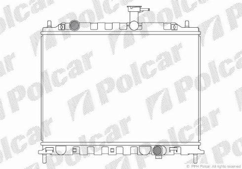 Polcar 4117083X - Radiator, engine cooling autospares.lv