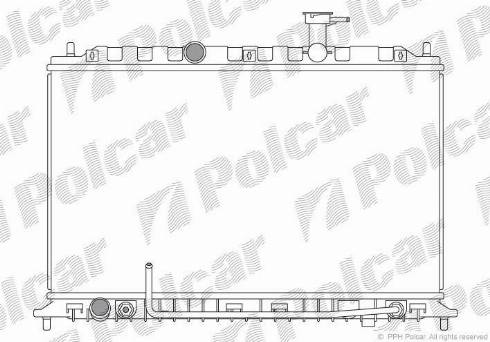 Polcar 4117082X - Radiator, engine cooling autospares.lv