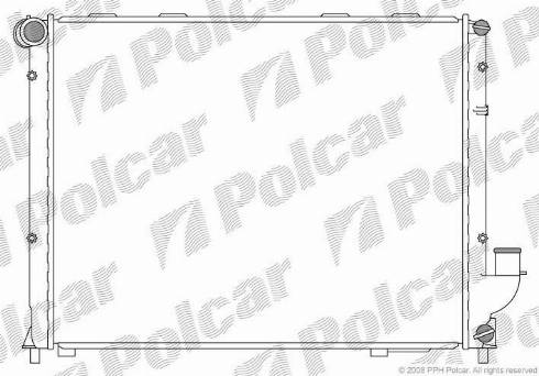 Polcar 4207082X - Radiator, engine cooling autospares.lv