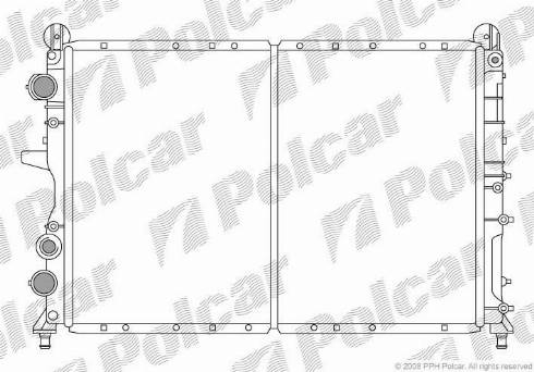 Polcar 4210081X - Radiator, engine cooling autospares.lv